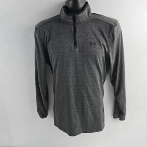 Under Armour‎ UA golf 1/4 zip pullover sweater lightweight gray M mens 6447